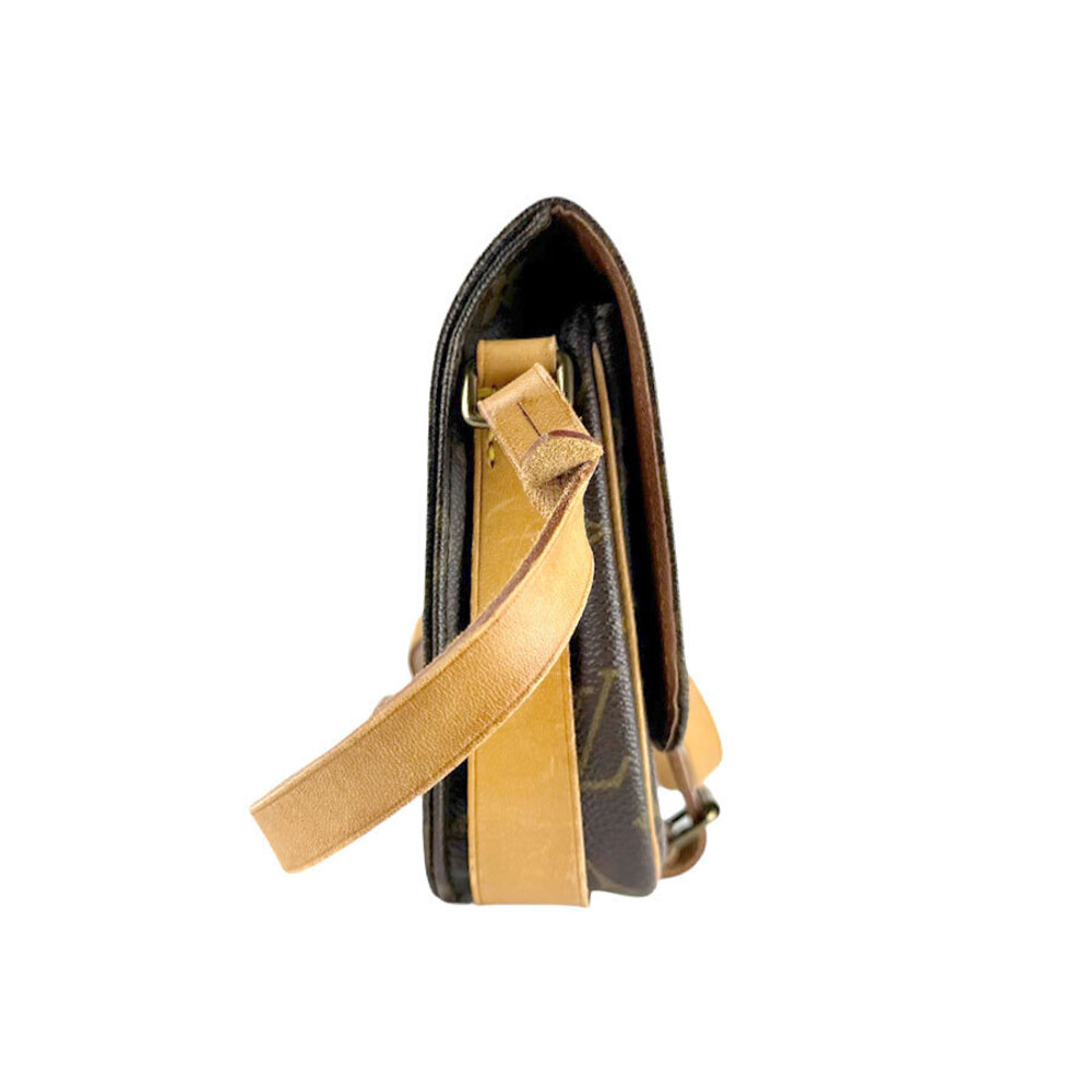 Louis Vuitton Shoulder Canvas Bag Brown Cartouchiere Monogram